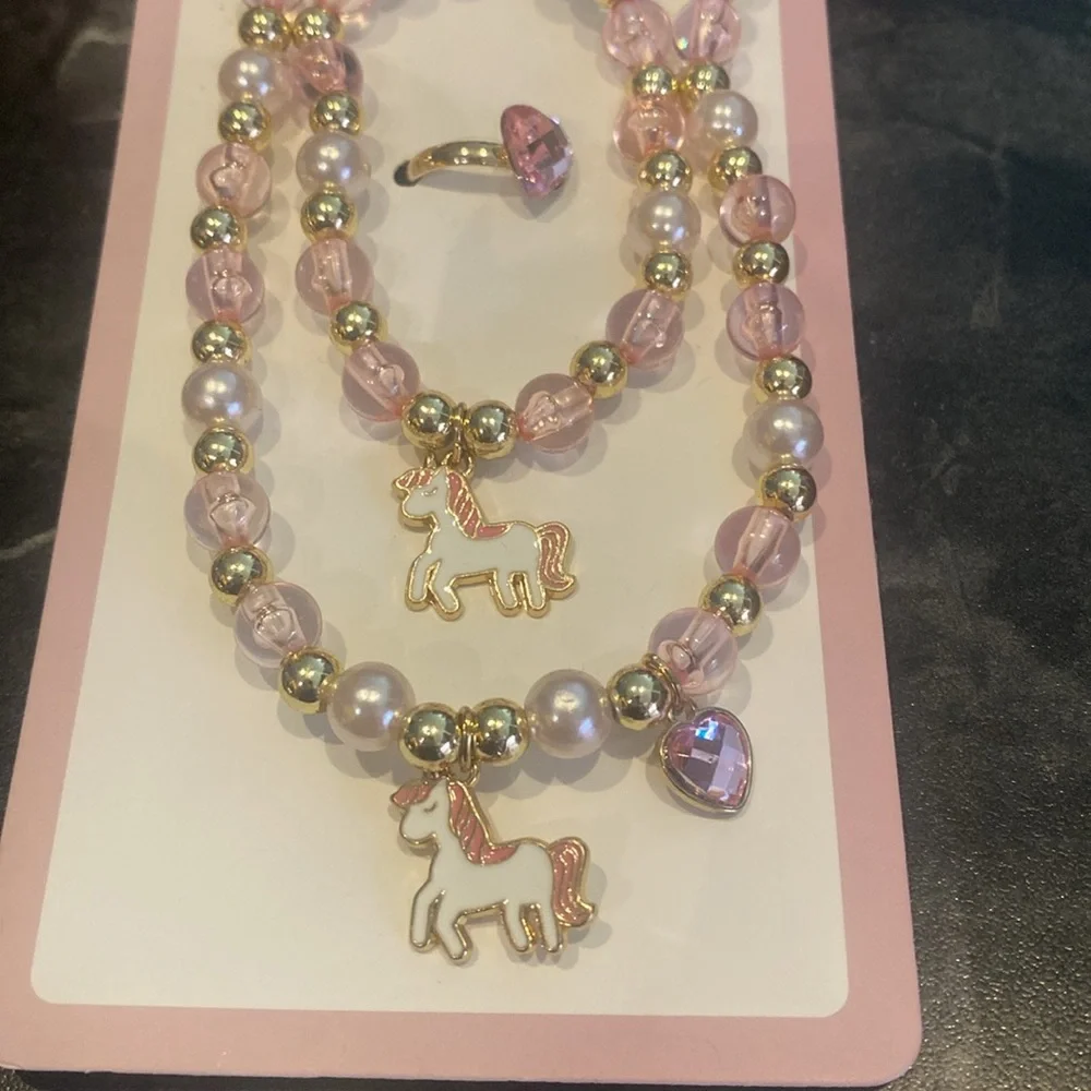 Unicorn 🦄 Jewelry Set (Necklace, Bracelet & Ring)